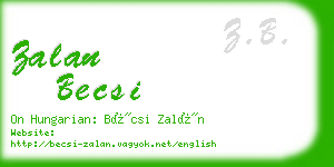 zalan becsi business card